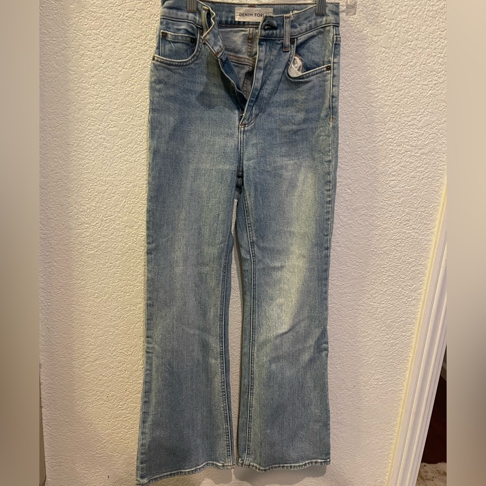 Denim Forum Light Blue Flare Jeans